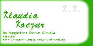 klaudia koczur business card